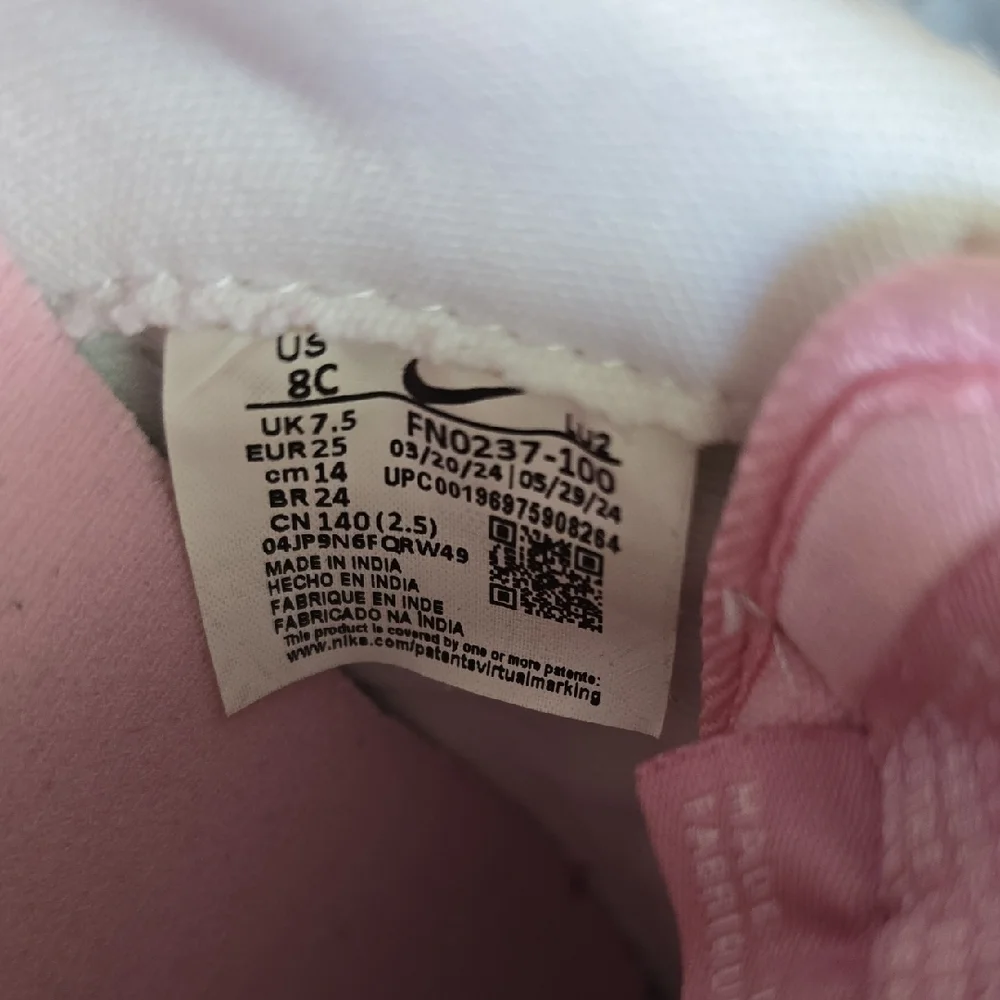 Nike Force 1 Low Toddler White and Pink - Picture 2 of 7